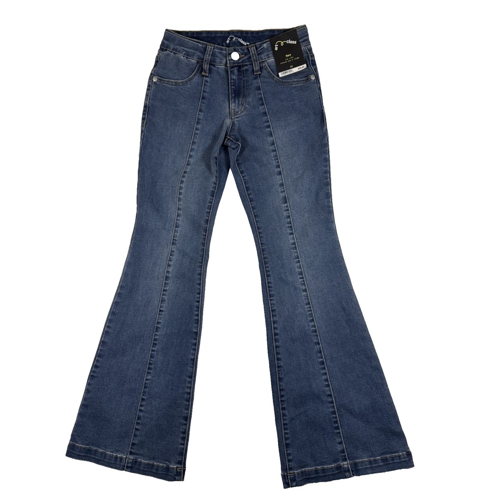 NWT Art Class Flare Jeans Girl's Size 12 Midrise Dark Wash Denim